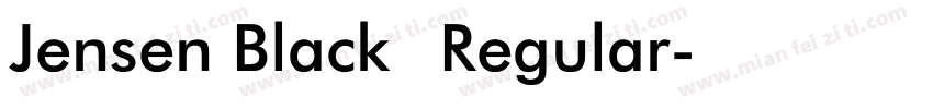 Jensen Black Regular字体转换